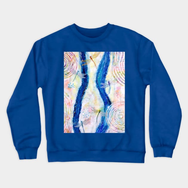 dragonfly stream Crewneck Sweatshirt by YumiBcolor